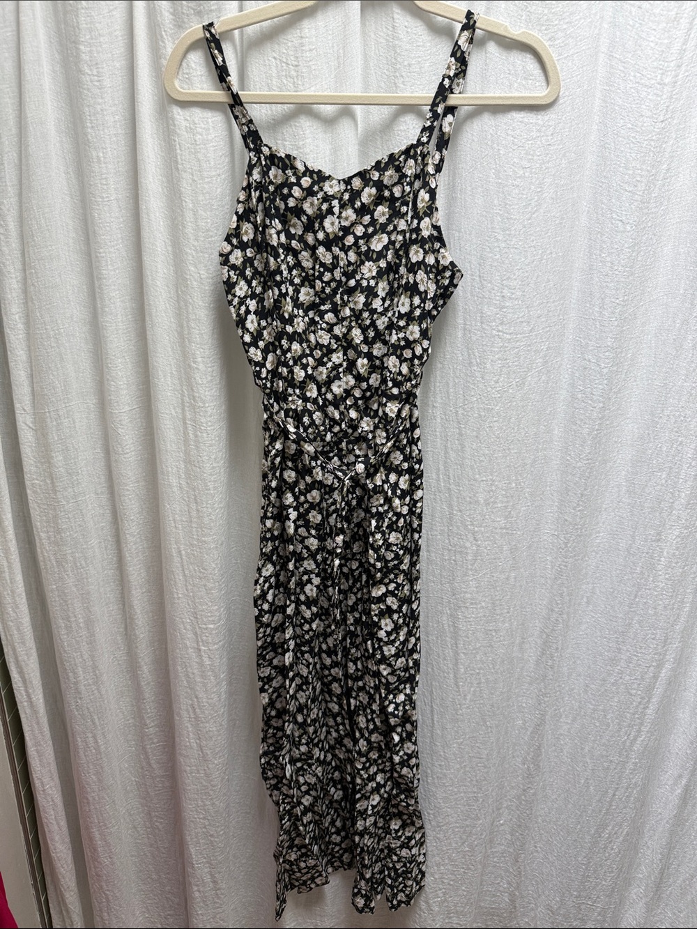 Vintage black floral jumpsuit